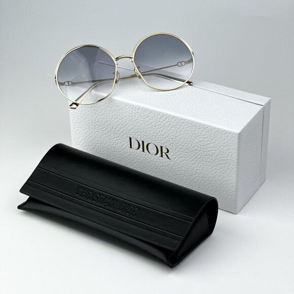 NEW Dior EVERDIOR R1U C0A2 Gold Gradient Grey Unisex Metal Round Sunglasses - Picture 2 of 11